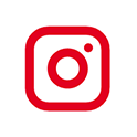 Weiß rotes Instagram Icon